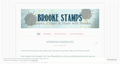 Desktop Screenshot of brookestamps.wordpress.com