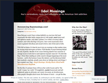 Tablet Screenshot of idolmusings.wordpress.com