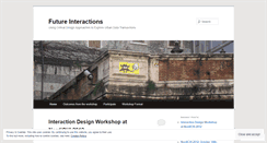 Desktop Screenshot of futureurbaninteractions.wordpress.com