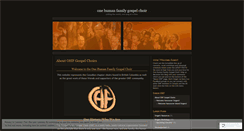 Desktop Screenshot of onehumanfamilygospelchoir.wordpress.com