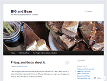 Tablet Screenshot of bigandbean.wordpress.com