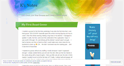 Desktop Screenshot of notesfromk.wordpress.com