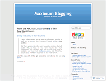 Tablet Screenshot of maxiblog.wordpress.com