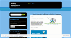 Desktop Screenshot of edibleexperiences.wordpress.com
