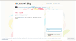 Desktop Screenshot of lakinate.wordpress.com