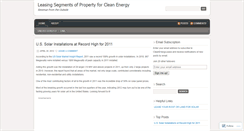 Desktop Screenshot of cleanenergylease.wordpress.com