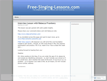 Tablet Screenshot of freesinginglessons.wordpress.com