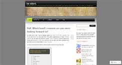 Desktop Screenshot of besilentmusic.wordpress.com