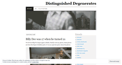 Desktop Screenshot of distinguisheddegenerates.wordpress.com