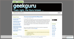 Desktop Screenshot of geekguru.wordpress.com
