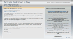 Desktop Screenshot of americancontractorsiniraq.wordpress.com