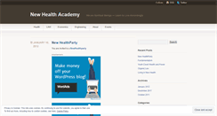 Desktop Screenshot of newhealthacademy.wordpress.com