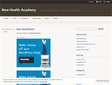 Tablet Screenshot of newhealthacademy.wordpress.com