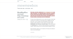 Desktop Screenshot of mewmewbox.wordpress.com
