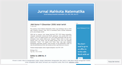 Desktop Screenshot of mahkotamatematika.wordpress.com