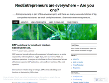 Tablet Screenshot of neoentrepreneur.wordpress.com