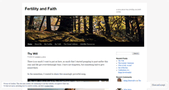 Desktop Screenshot of fertilityandfaith.wordpress.com