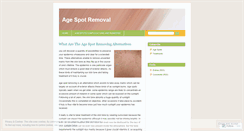 Desktop Screenshot of agespotremoval.wordpress.com