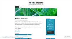 Desktop Screenshot of k1visa.wordpress.com