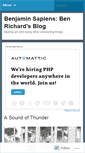 Mobile Screenshot of benjaminsapiens.wordpress.com