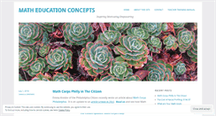 Desktop Screenshot of mathedconcepts.wordpress.com
