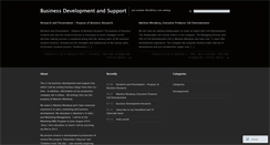 Desktop Screenshot of businessdevelopmentandsupport.wordpress.com