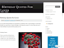 Tablet Screenshot of birthdayquotesforlover.wordpress.com