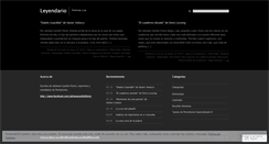 Desktop Screenshot of leyendariopue.wordpress.com