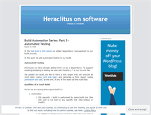 Tablet Screenshot of heraclitusonsoftware.wordpress.com