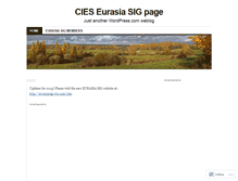 Tablet Screenshot of cieseurasiasig.wordpress.com