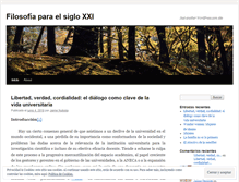 Tablet Screenshot of filosofiaparaelsigloxxi.wordpress.com