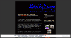 Desktop Screenshot of metalbydesigntheblog.wordpress.com