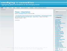 Tablet Screenshot of emergingconnexion.wordpress.com