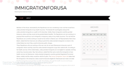 Desktop Screenshot of immigrationforusa.wordpress.com