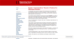 Desktop Screenshot of opposingusury.wordpress.com