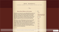 Desktop Screenshot of miscbaseball.wordpress.com