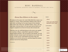 Tablet Screenshot of miscbaseball.wordpress.com