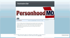 Desktop Screenshot of personhoodmo.wordpress.com