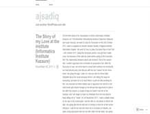 Tablet Screenshot of ajsadiq.wordpress.com