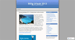 Desktop Screenshot of billigurlaub.wordpress.com