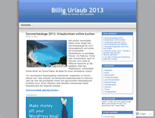 Tablet Screenshot of billigurlaub.wordpress.com