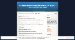 Desktop Screenshot of ecriture2010.wordpress.com