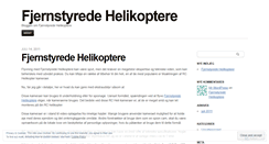 Desktop Screenshot of fjernstyredehelikoptere.wordpress.com