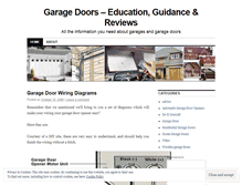 Tablet Screenshot of garagedoorguide.wordpress.com