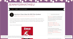 Desktop Screenshot of jennifermathieu.wordpress.com