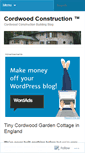 Mobile Screenshot of cordwoodconstruction.wordpress.com