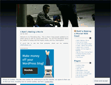 Tablet Screenshot of mattsmakingamovie.wordpress.com