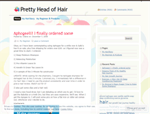 Tablet Screenshot of prettyheadofhair.wordpress.com