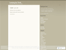 Tablet Screenshot of learningthethoth.wordpress.com