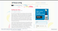 Desktop Screenshot of focusliving.wordpress.com